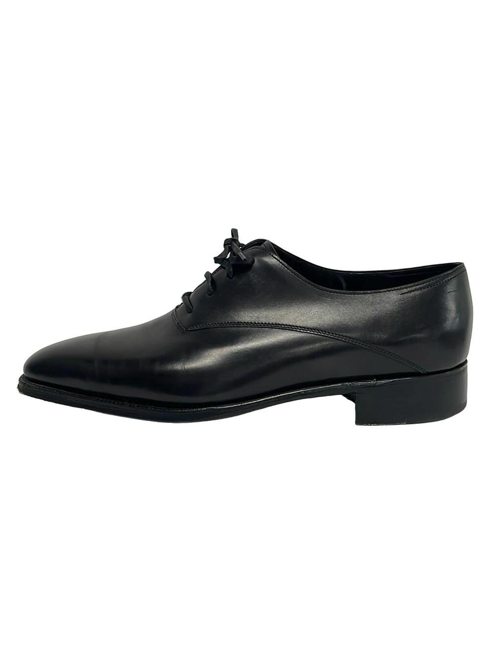 Johnlobb Black Leather Men's Shoes #373908J77B